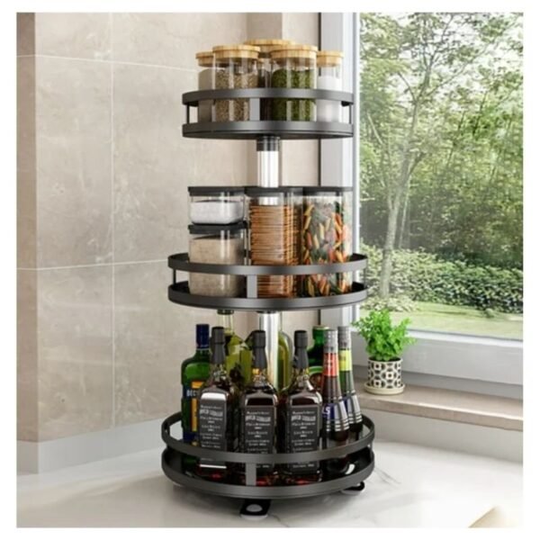 3 layer rotatable spice rack