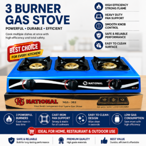 3 Burner National Gas stove