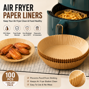100 Pcs Air Fryer Paper Liners