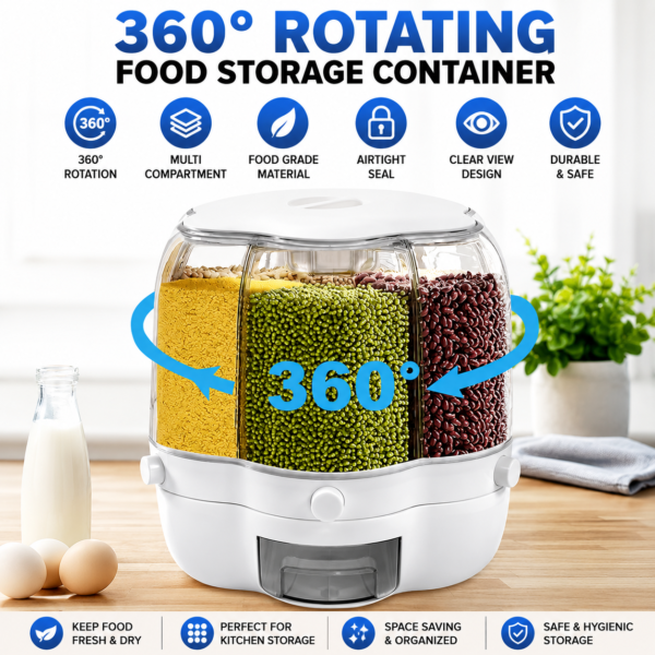 6 360° rotating dispenser