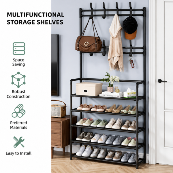 5 Tier Multifunctional Shoe Rack Organizer