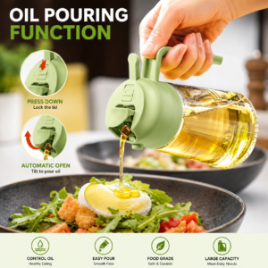 2-in-1 Glass Oil Spray Bottle – Spray & Pour Oil Dispenser