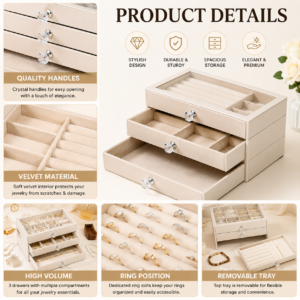 3-Layer Jewelry Organizer Box