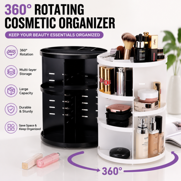 360° Rotating Cosmetic Organizer