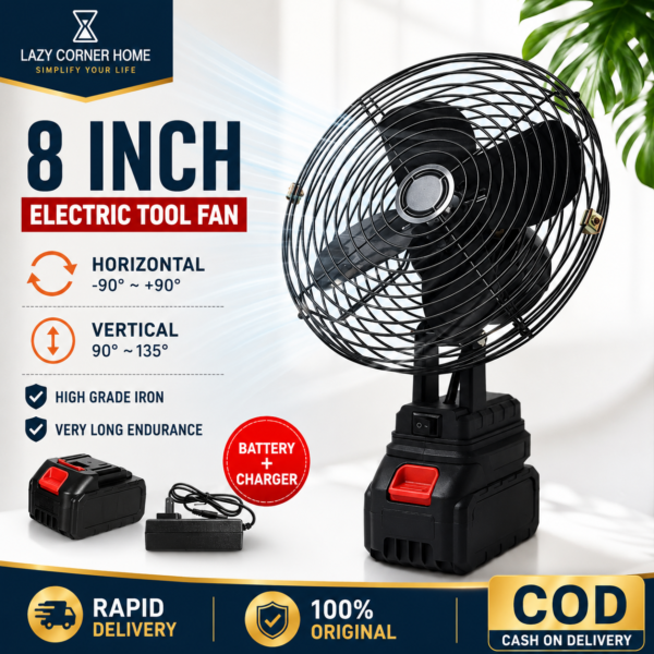 8 Inch Cordless Electric Tool Fan