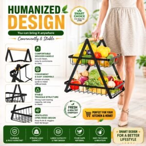 2-Tier Portable Fruit & Vegetable Storage Basket