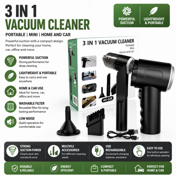 3 in 1 Wireless Vacuum Cleaner