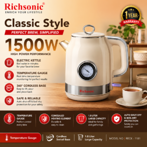 Richsonic Classic Style Electric Kettle RECK