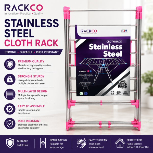 RACKCO Stainless Steel Cloth Rack