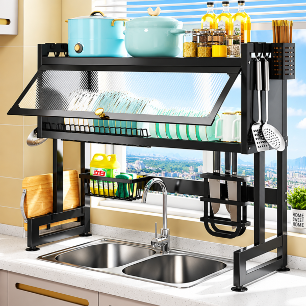 85 CM Multi-Functional Over-Sink Dish Drying Rack