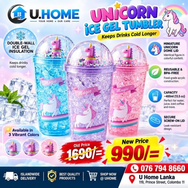 UNICORN GLITTER TUMBLER